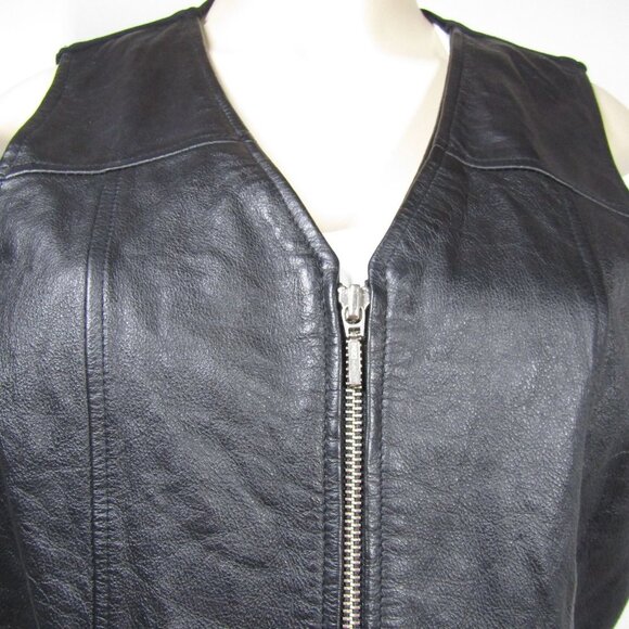 VTG Leather PRIDE PSYCHEDELIC Hippie Goddess Magic Rainbow Vest Biker S M - Picture 6 of 11